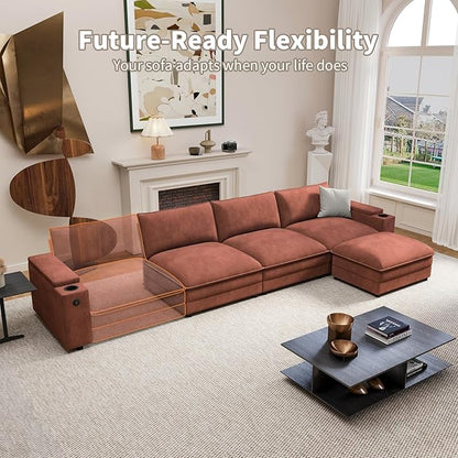 115" L Shaped Cloud Sofa Couch - Image 7