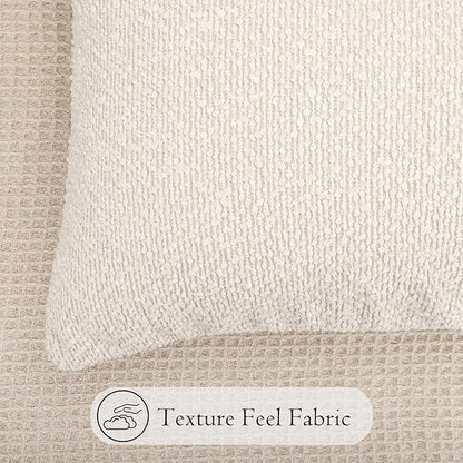 20x54 inch Neutral Boucle Body Pillow Cover, Cream White Long Pillow Cover Cozy - Image 4