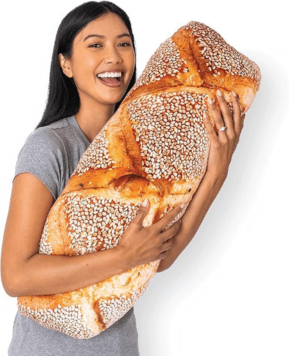 32" 3D Seeded Baguette Throw Pillow by MuchComfort