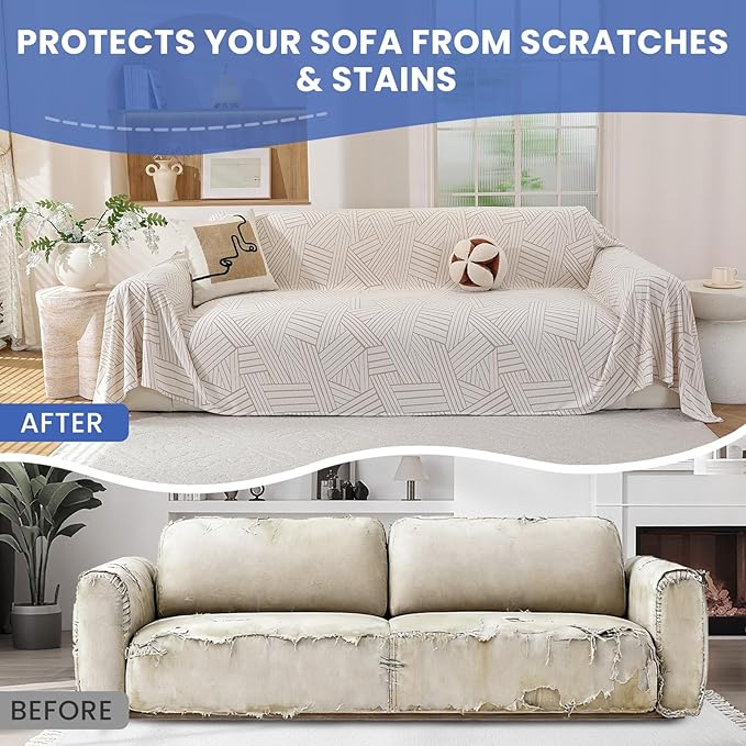 Pet Couch Cover for Dogs, Sofa Covers Washable Geometry, Loveseat Cover for 2 - Image 5