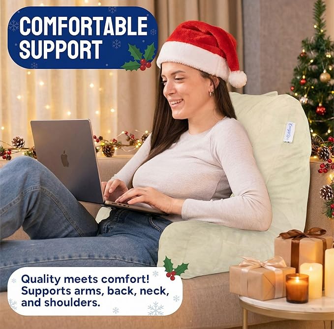 ComfortSpa Reading Pillow for Bed Adult Size, Back Rest Pillow - Image 7