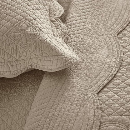 Calla Angel Sage Garden Luxury Pure Cotton Matelasse Quilted Pillow Sham - Image 4