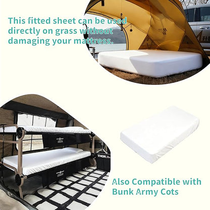 Fitted Sheets 31x75 Inches, 1 Pack Super Soft Microfiber Cot Size Sheet Set - Image 4