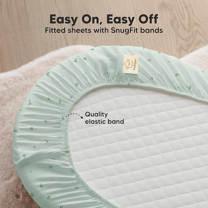 2-Pack Organic Bassinet Sheets for Girls, Boys - Image 5