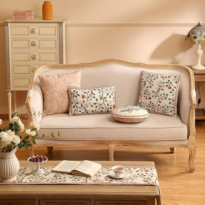 ISAENNE Design Linen Classic Throw Pillow Covers 18"x18", French Farmhouse - Image 3