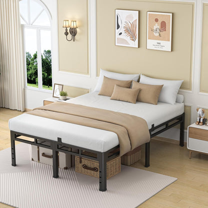 nkz king size metal platform bed frame, 18, view 9