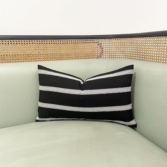 Slow Cow Decorative Rectangular Throw Pillow Cover Textured Lumbar Accent - Image 4