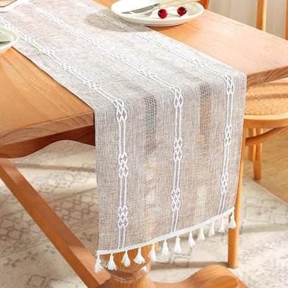 Farmhouse Table Runner, Rustic Cutout Table Runners - Image 2