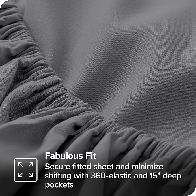 Bare Home Fitted Bottom Sheet Twin Extra Long - Image 5
