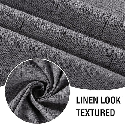 H.VERSAILTEX Linen Look 100% Blackout Curtains 54 Inches Long - Image 4