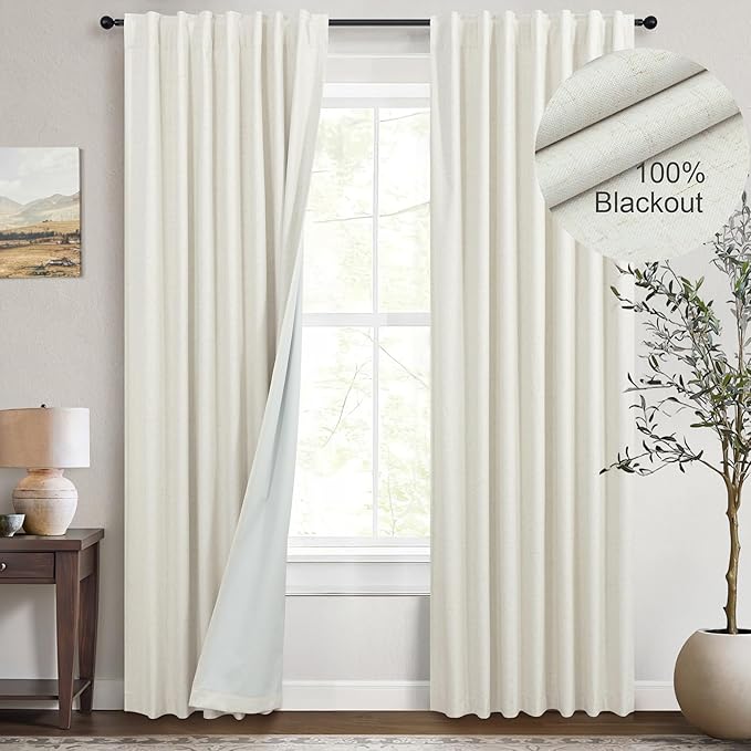 78 Inch Closet Curtains for Open Closet Doors Sliding Panels Blackout Curtain by DANCURTON