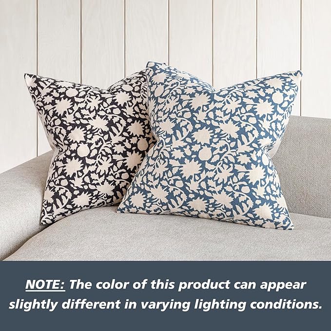 Foindtower Set of 2 Decorative Neutral Floral Throw Pillow Covers Accent - Image 4