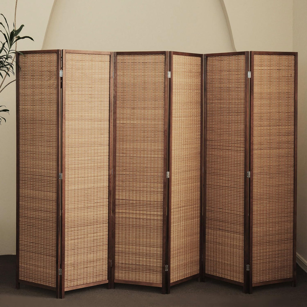 furnnylane 6 panel bamboo room divider - 5.6, close-up detail