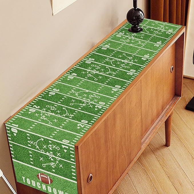 American Football Court Table Runner, Seasonal Rugby Football Game Day Touch - Image 3