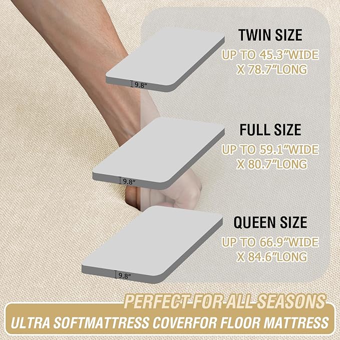 H.VERSAILTEX Queen Size Armless Futon Mattress Covers - Image 2