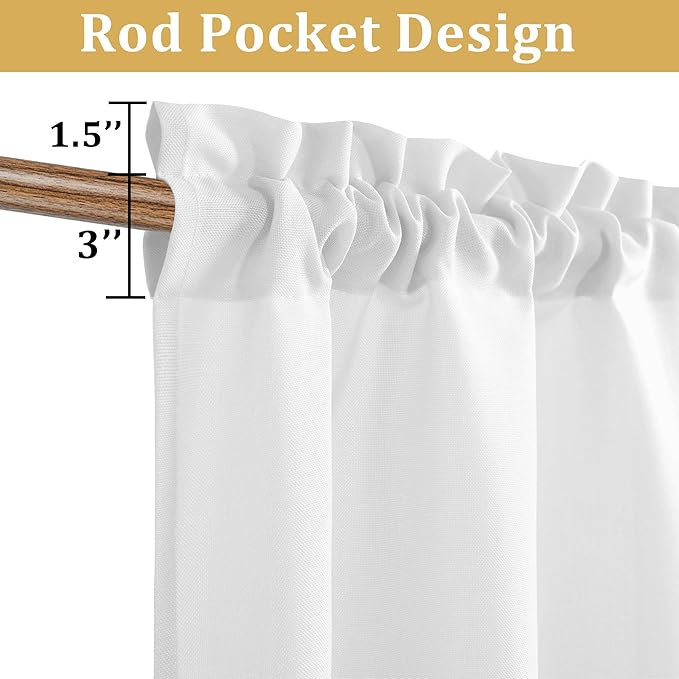 JIUZHEN Faux Linen Window Valance - Image 3