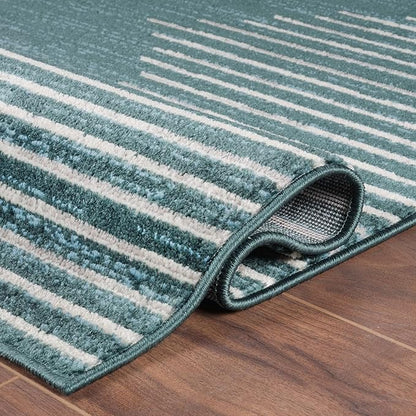 Rugshop Bohemian Stripe Stain Resistant High Traffic Living Room Kitchen - Image 4