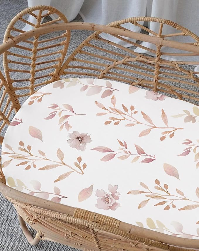Bassinet Sheets for Baby Girls Boys 2 Pack, Fitted Baby Mattress Sheet for - Image 3