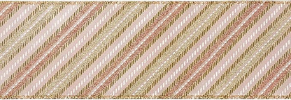 MEEDEE Pink Diagonal Striped Ribbon 2.5 Inch Blue Satin - Image 7