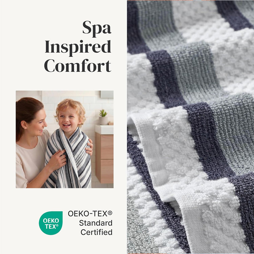 Modern Threads 6 Piece Bath Towel Set – Bathroom Towel Set with 2 Bath Towels...