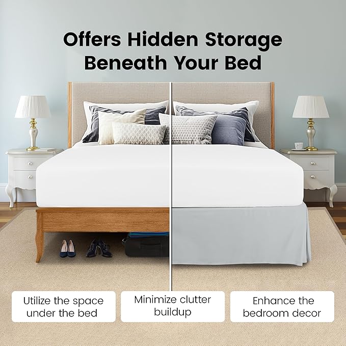 Utopia Bedding Queen Bed Skirt - Image 3