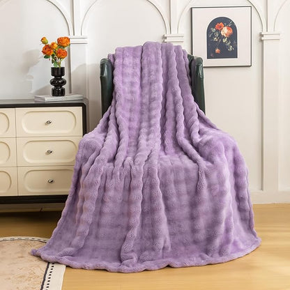 YUSOKI Luxury 3D Bubble Throw Blanket 2lb, All Ages, Home Decoration - Image 2