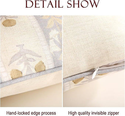 patdrea Designer Square Throw Pillow Covers Set of 2, Rustic Linen - Image 4