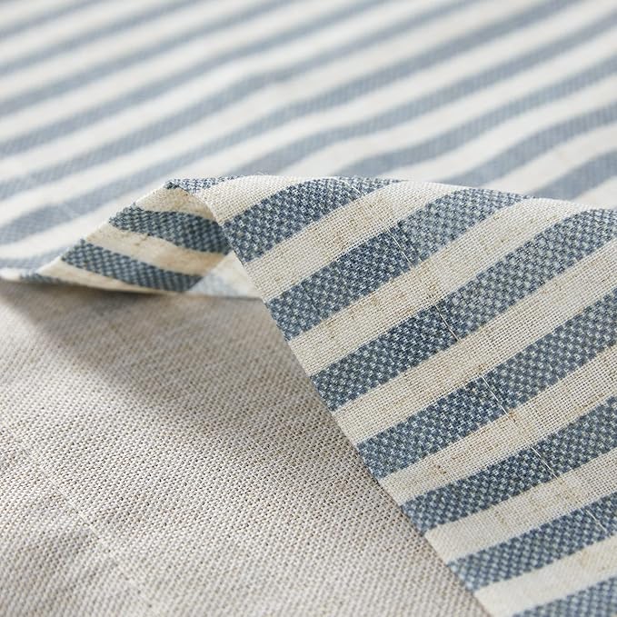 jinchan Linen Striped Valance for Windows 16 Inch Blackout Drapes for Small - Image 9
