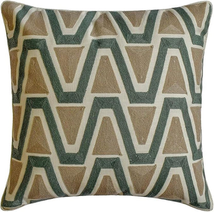 The HomeCentric Muted Green & Mocha Brown Bed Runner - Image 5