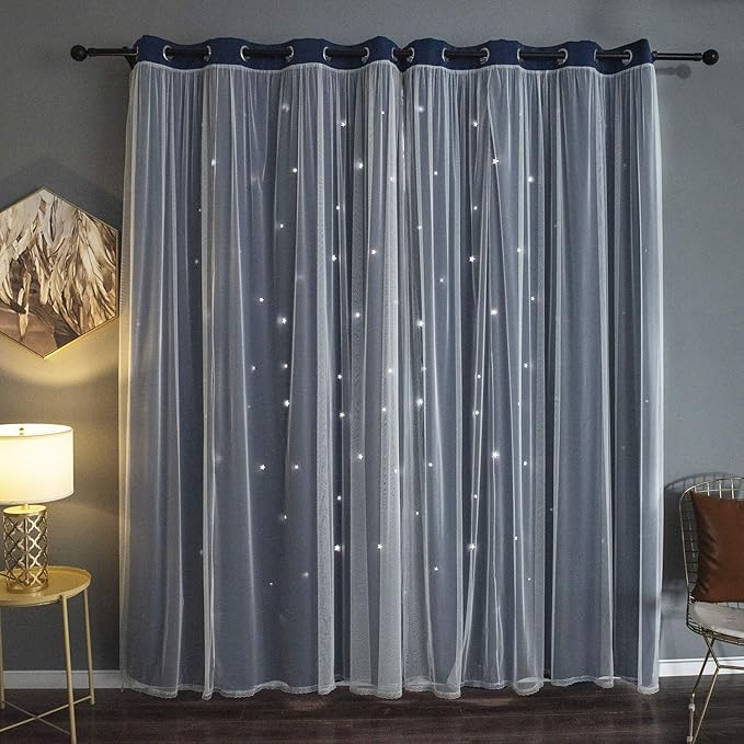 Kinryb Kids Star Cutout Curtains by Kinryb