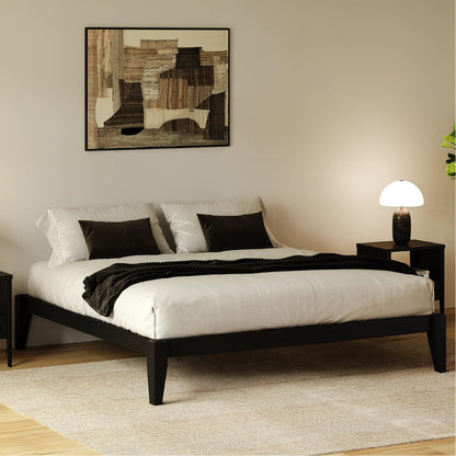 thor japanese joinery bed frame queen, solid wood, main product view