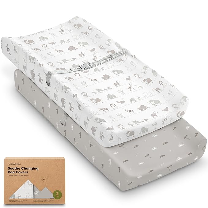 2-Pack Organic Changing Pad Covers by KeaBabies