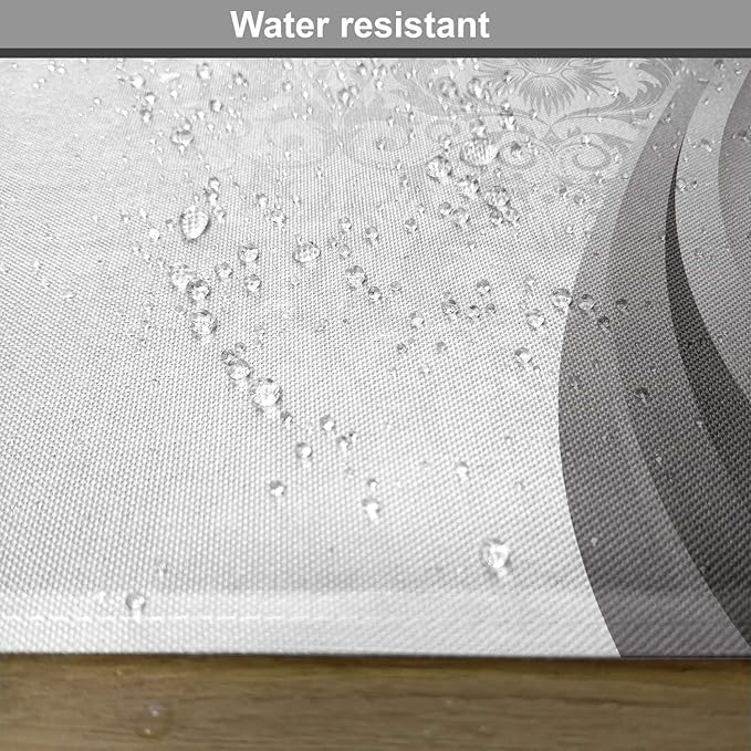 Ambesonne Grey Place Mats Set of 4, Wavy Vertical Curved Stripes - Image 6