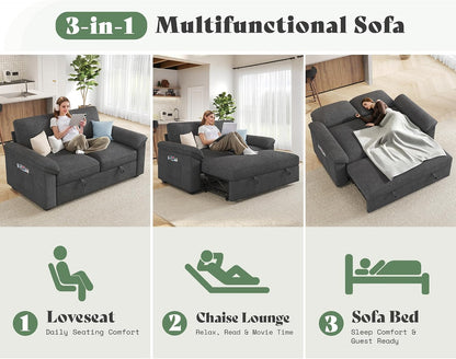 jocisland sofa bed, 3-in-1 sleeper sofa, pull out, close-up detail