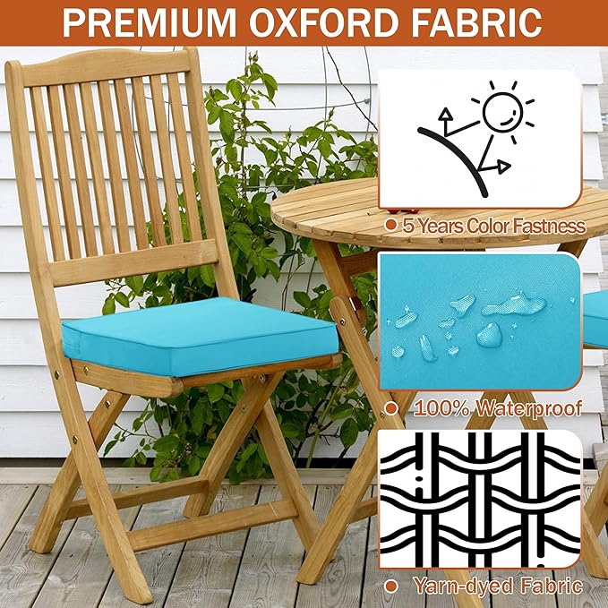Outdoor Chair Cushions 18.5x16 Inch Waterproof Patio Chair Cushions - Image 3