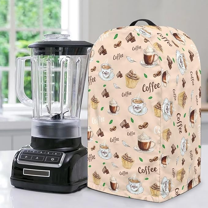 Coffee Cupcakes Blender Covers for Kitchen Food Processor Cover Dust Washable by Unknown