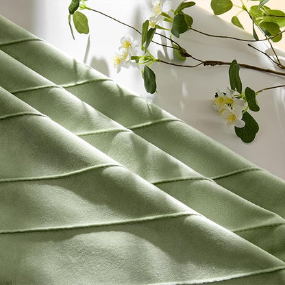 GIGIZAZA Sage Green Velvet Pillow Covers 18x18 - Image 3