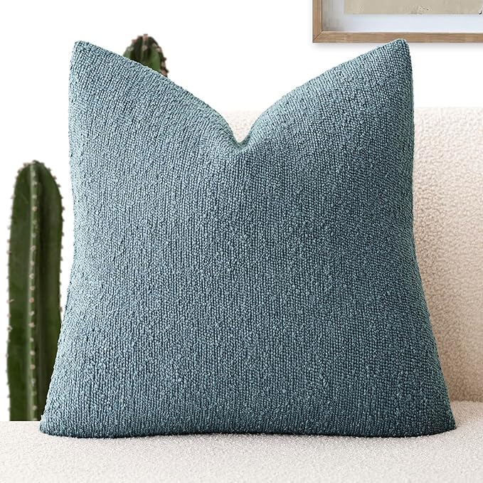 Foindtower Decorative Textured Boucle Throw Pillow Covers Accent Solid Pillow by Foindtower