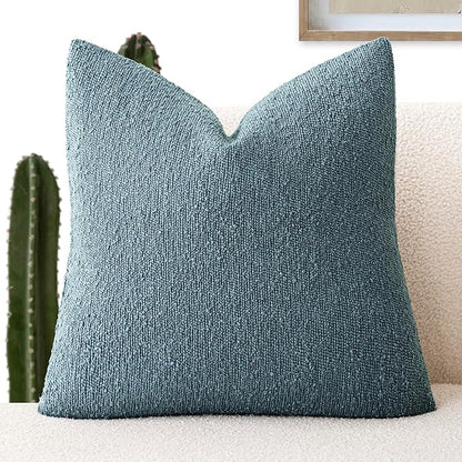 Foindtower Decorative Textured Boucle Throw Pillow Covers Accent Solid Pillow by Foindtower