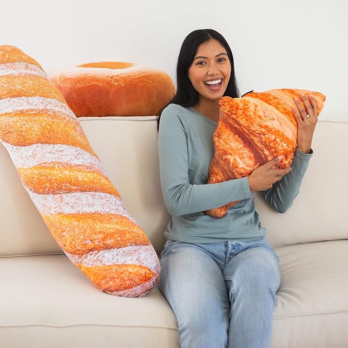 33" 3D Flaky Croissant Throw Pillow - Image 5