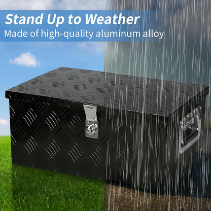 12 x 9.5 inch aluminum truck tool box showing dimensions