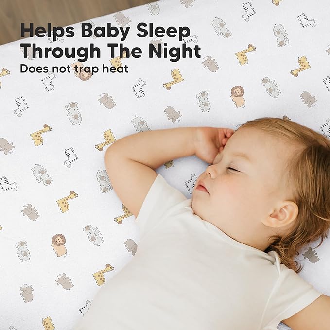 2-Pack Mini Crib Sheets Fitted - Image 5