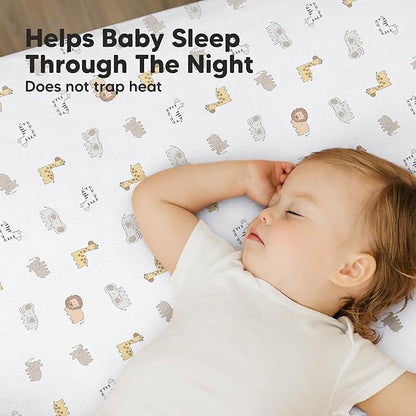 2-Pack Mini Crib Sheets Fitted - Image 5
