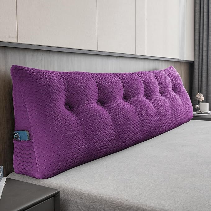 Large Bolster Triangular Headboard Wedge Backrest Positioning Support Bed Rest by ZOEMO