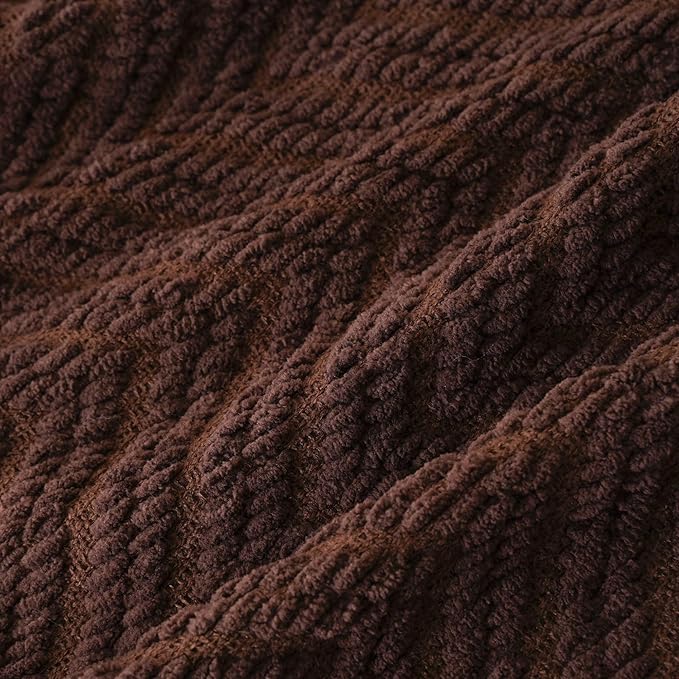 BATTILO HOME Dark Brown Throw Blanket - Image 8