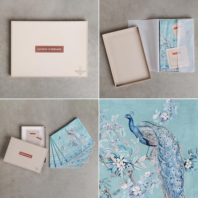 Maison d' Hermine Napkin 100% Combed Cotton Premium Set of 4 Decorative - Image 2