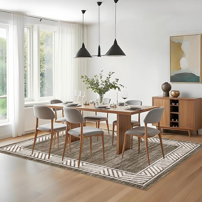 GarveeHome Bordered Bedroom Rugs 5x7 Ultra-Soft Indoor Carpet, Non-Slip Modern - Image 2