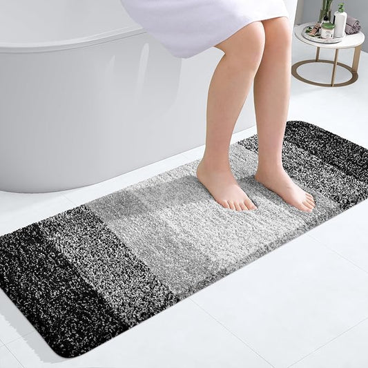 OLANLY Bathroom Runner Rugs 47x17, Extra Soft Absorbent Microfiber Bath Rugs by OLANLY
