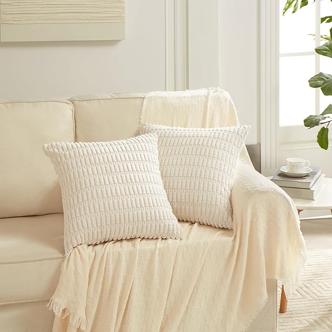 Fancy Homi 4 Packs Neutral Long Lumbar Decorative Throw Pillow Covers 14x24 Inch - Image 6