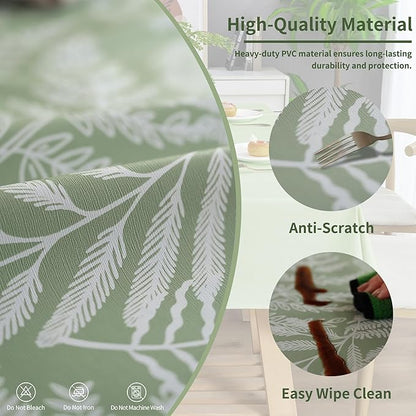 Rectangle Table Cloth, 100% Waterproof Tablecloth Oil Proof Spill Proof Vinyl - Image 3
